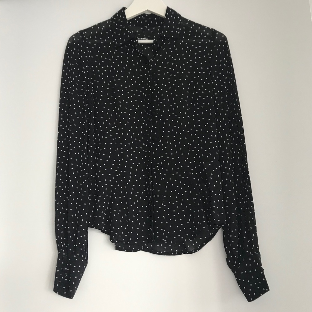 Reformation Polka Dot Blouse